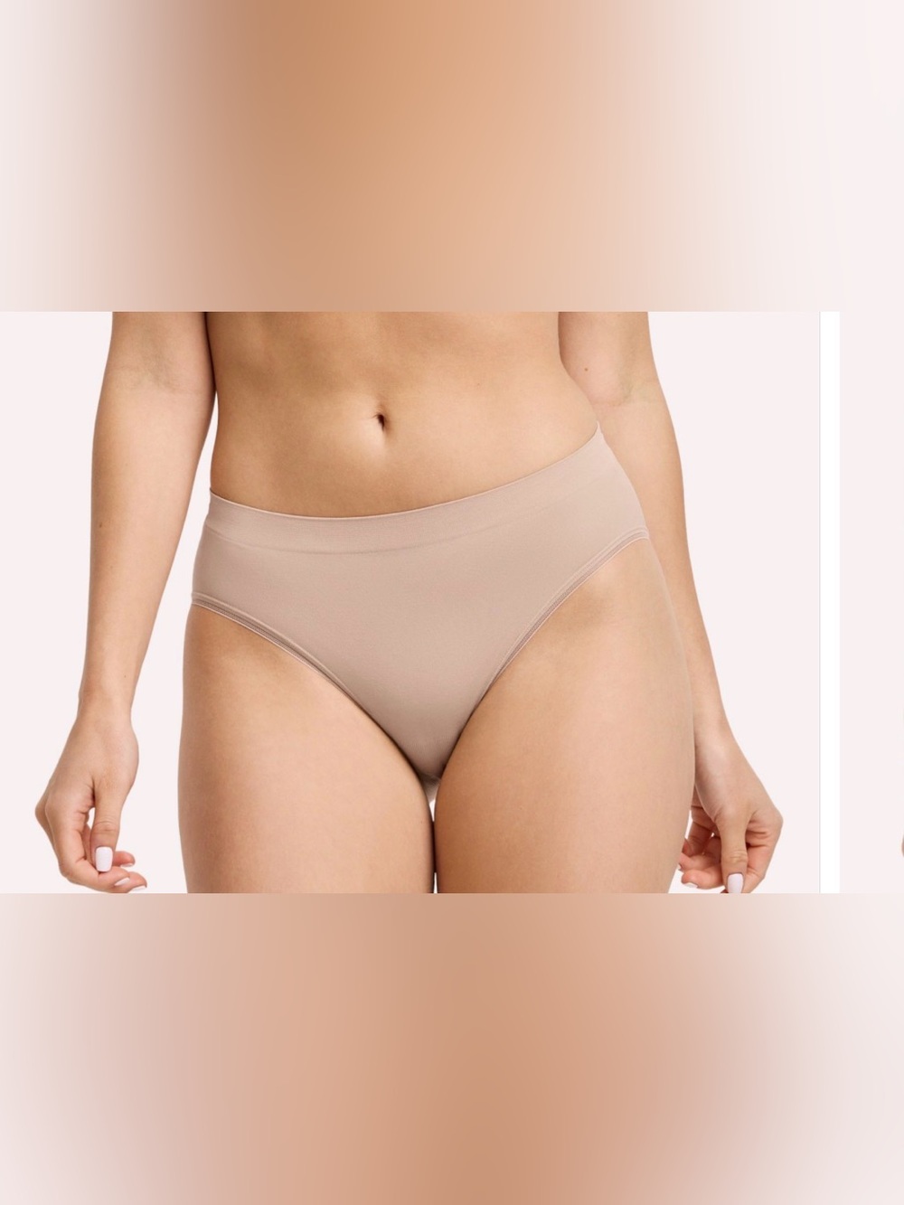 NWT Jockey Seamless Bikini Briefs - beige size 5